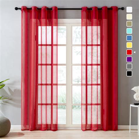Red sheer curtains - Red Sheer Curtains 63 Inch Length 2 panels Set, Lace Christmas Curtains for Bedroom Winter Window Treatments for Holiday Living Room Dining Room Bedroom Decor Xmas Decorations 52 x 63 inches ,Red. Fabric. Options: 11 sizes. 4.7 out of 5 stars 1,071. $61.66 $ 61. 66. FREE international delivery +30.